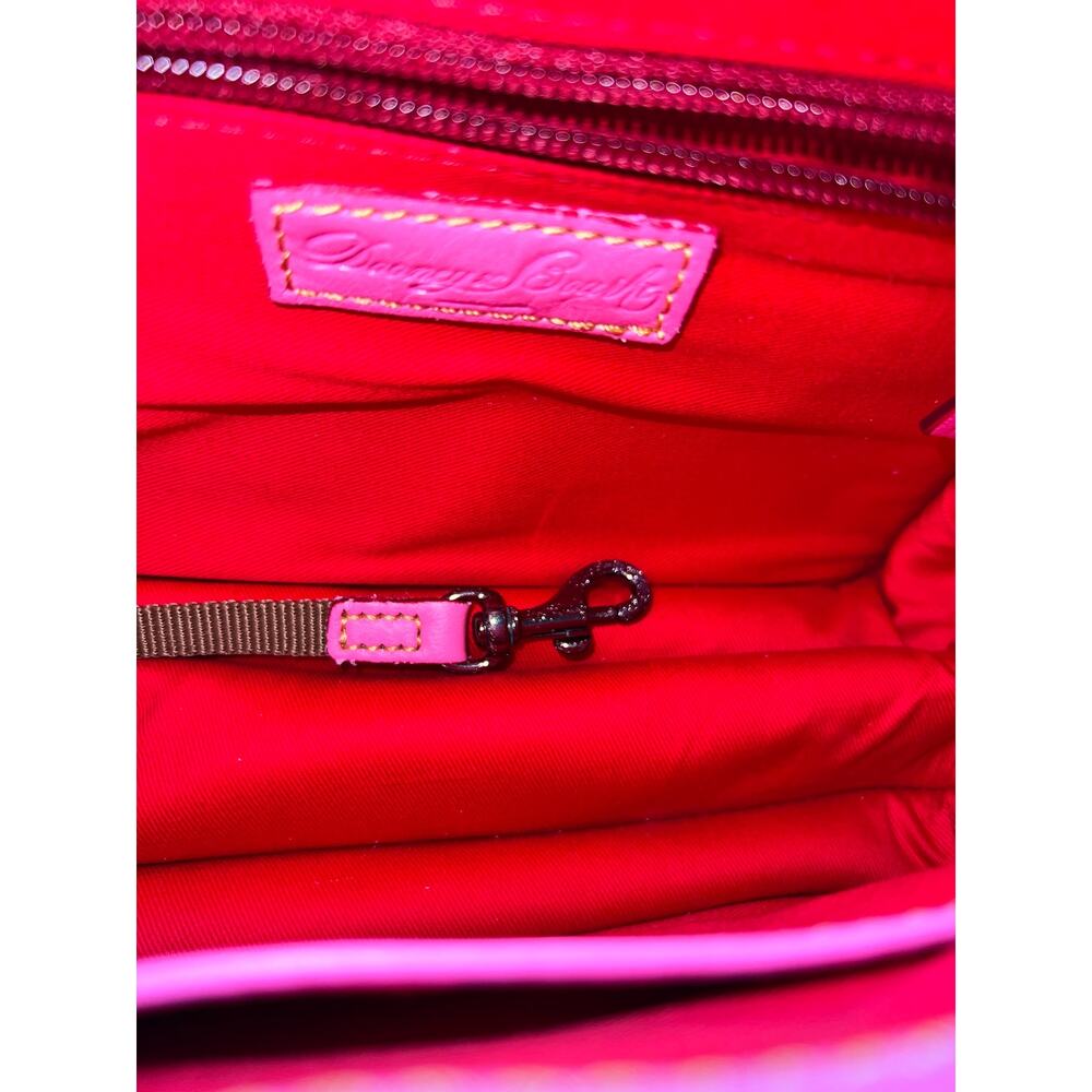 Dooney & Bourke Florentine Leather Binocular Bag baby pink crossbody purse - Picture 9 of 12